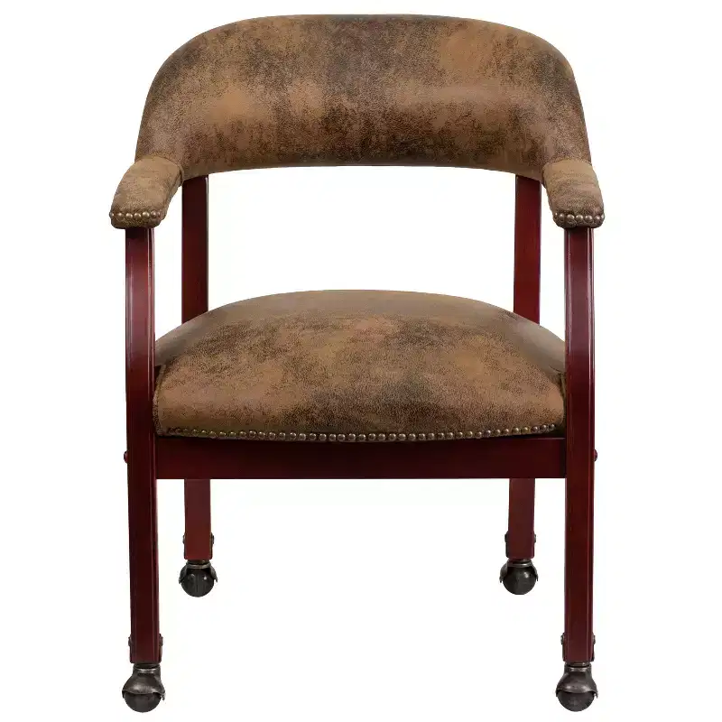 Emma and Oliver Conference Chair with Accent Nail Trim and Casters
