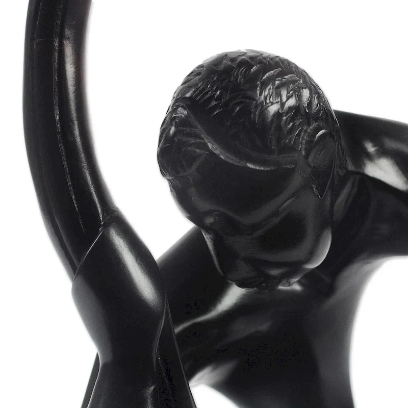 Novica Handmade Guitar Player Wood Sculpture