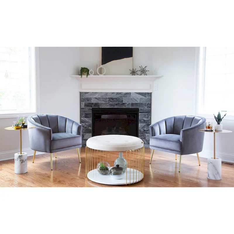 Modern Velvet Accent Chair