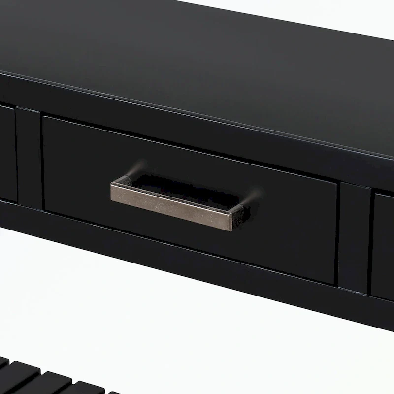 Console Table with 4 Drawers and 2 Shelves