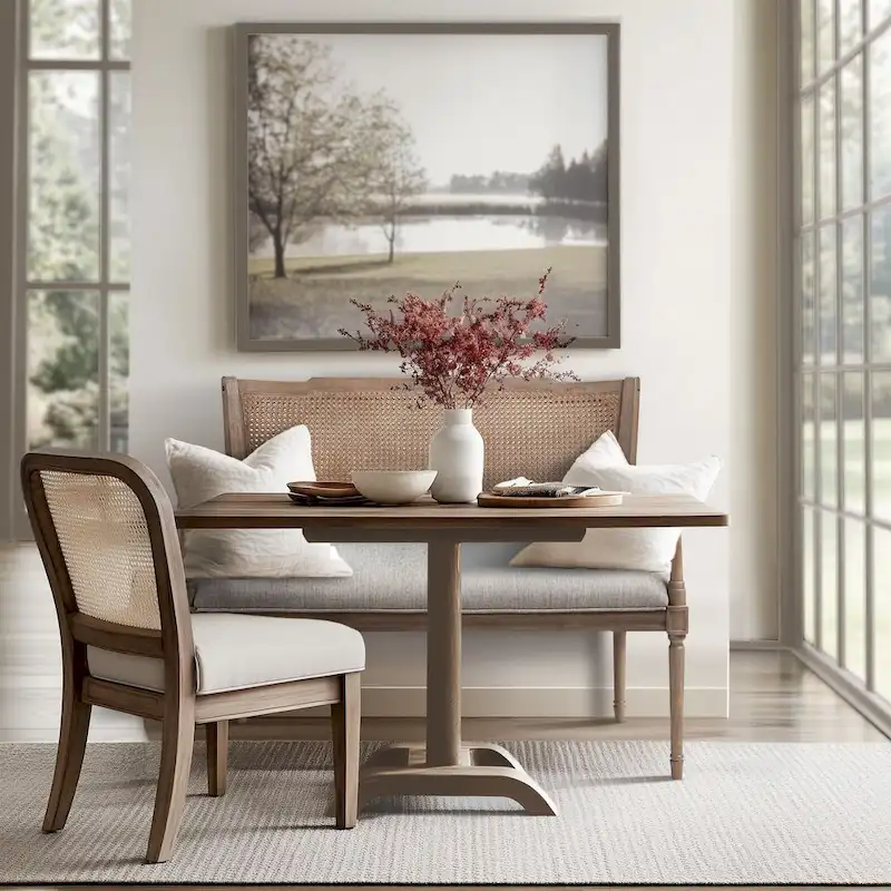 Madison Park Willshire Beige Reclaimed Natural Settee