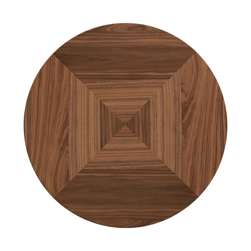 Priya Lazy Susan Turntable Espresso and Walnut Dining Table by iNSPIRE Q Modern