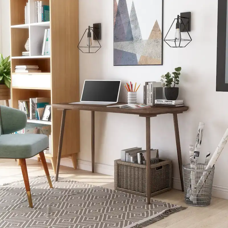 Contemporary 47-inch Beveled Edge Computer Desk