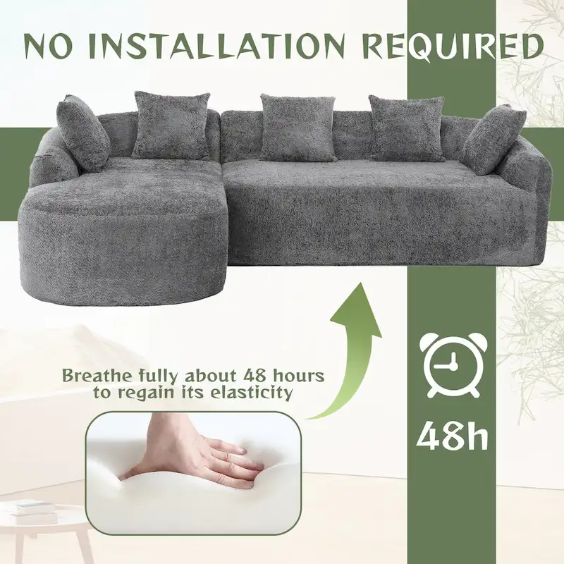 L-Shaped Sectional Sofa (3-Seater)