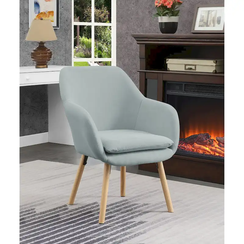 Convenience Concepts Take a Seat Charlotte Wingback Upholstered Accent Armchair