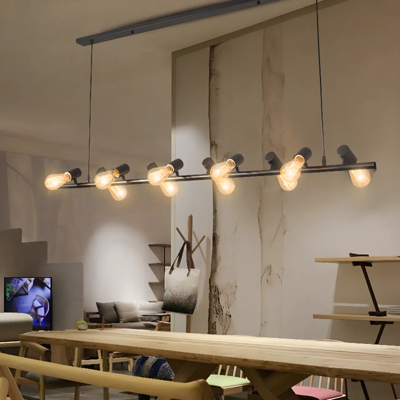 Industrial Black Metal Kitchen Island Pendant Light