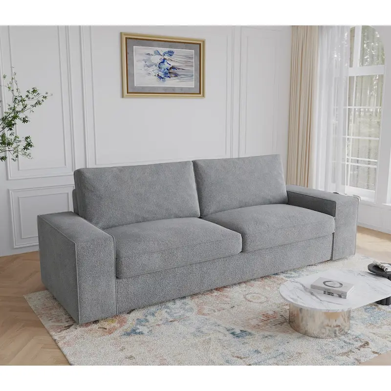 Modern 80 Upholstered Fabric 3-Seater Sofa