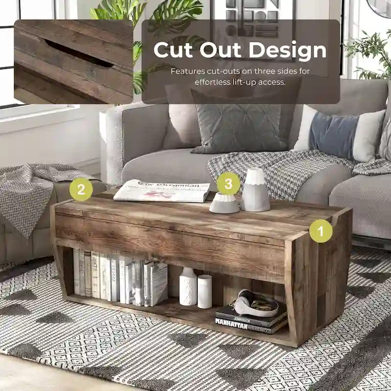Rere Rustic 41-inch Wood Lift-top Coffee Table by Furniture of America