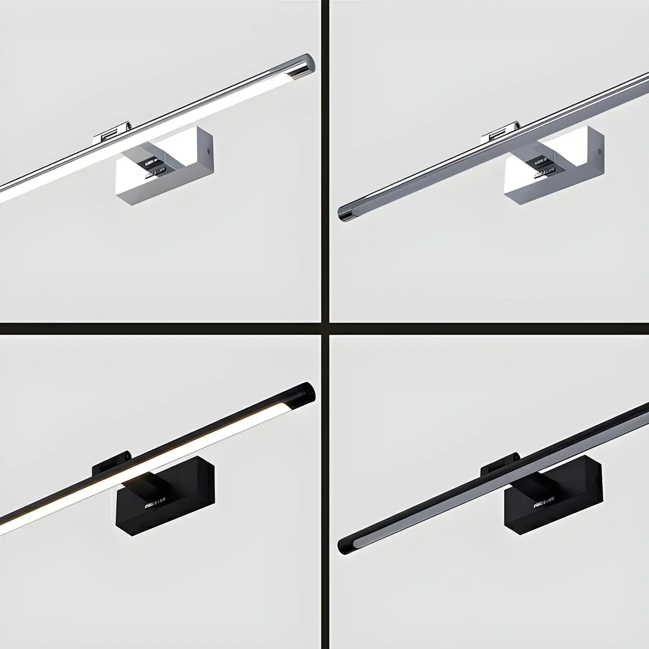 Modern Geometric Linear Vanity Light with Integrated LED