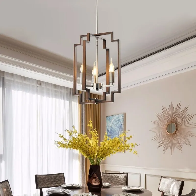 Maxax 3 - Light Chandelier with Wrought Iron Accents