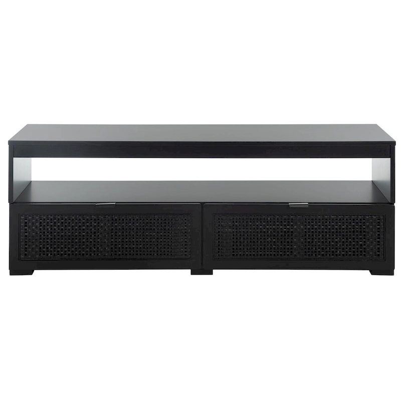 SAFAVIEH Kaitlyn 2-Drawer 1-Shelf Entertainment Media Stand (Fits Up To 55  Flatscreen TV) - 48Wx16Dx17H