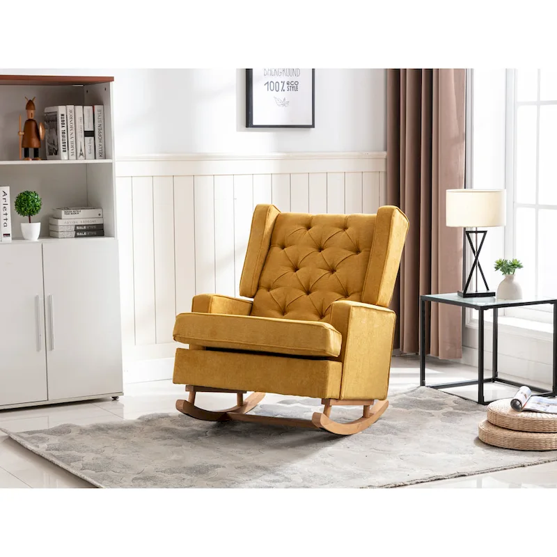 Modern 33.8 Tufted Rocking Chair