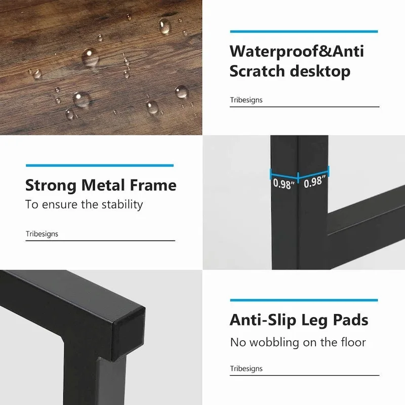 Home Office Desk Computer Desk Study Desk with Hutch and Shelves