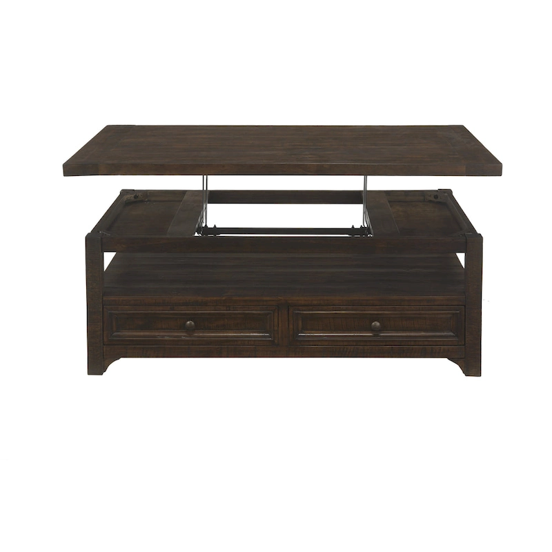 Jasper Lift-Top 2-drawer Solid Wood Coffee Table