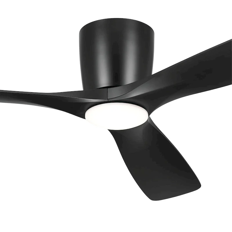 Kichler Lighting Volos 54 inch Integrated LED Indoor Satin Black Flush Mount Ceiling Fan
