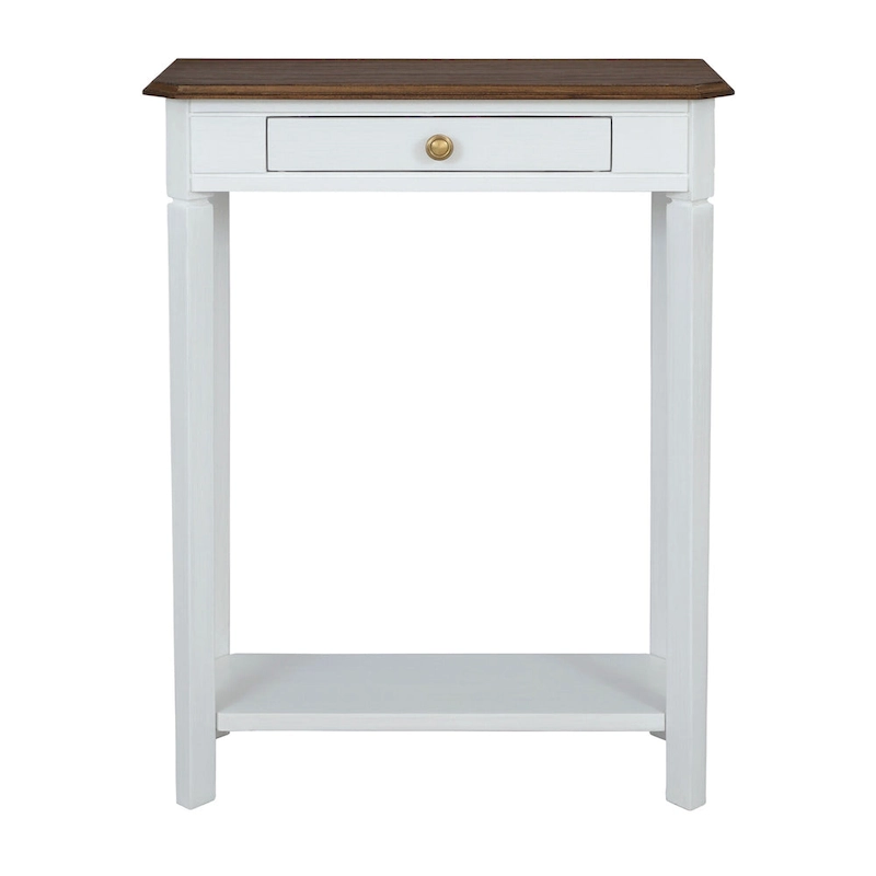 Marnie Two-tone 1-drawer Solid Wood Console Accent Table with Shelf by East at Main