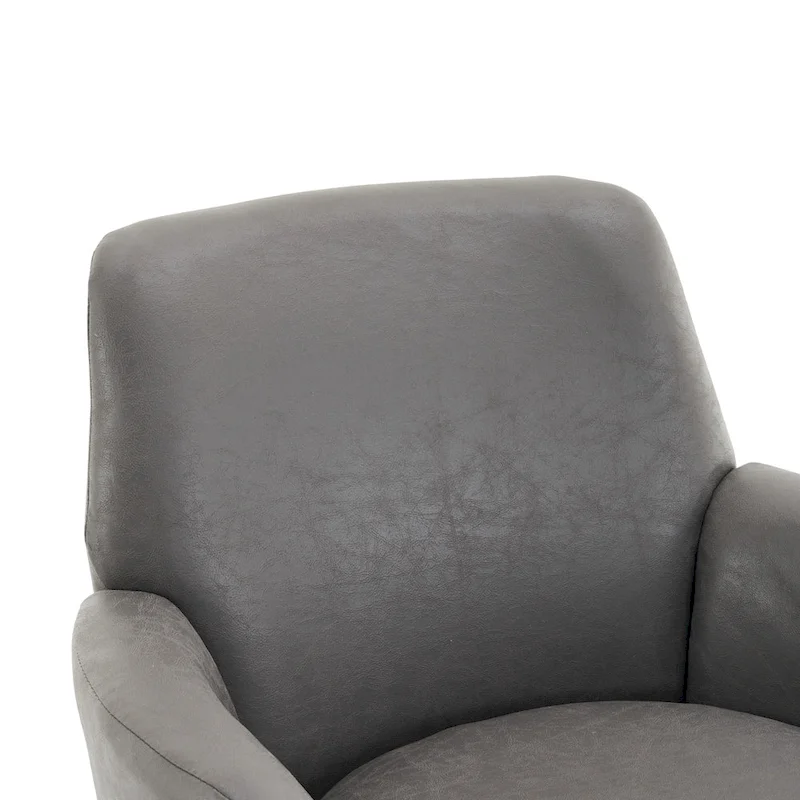 PU leather Swivel Barrel Chair