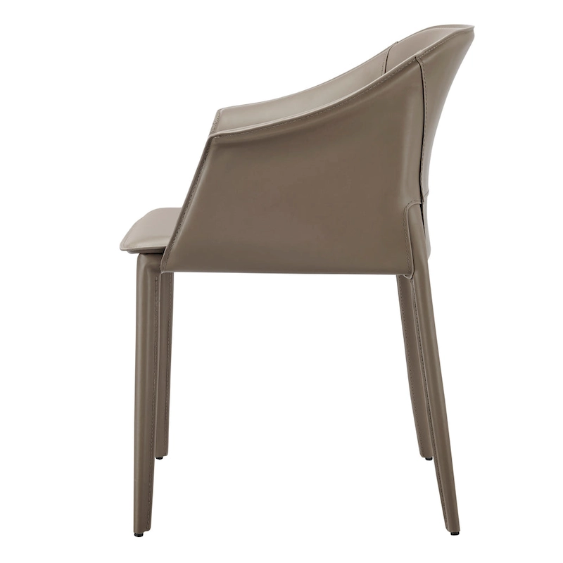 Callie Recycled Leather Dining Arm Chair
