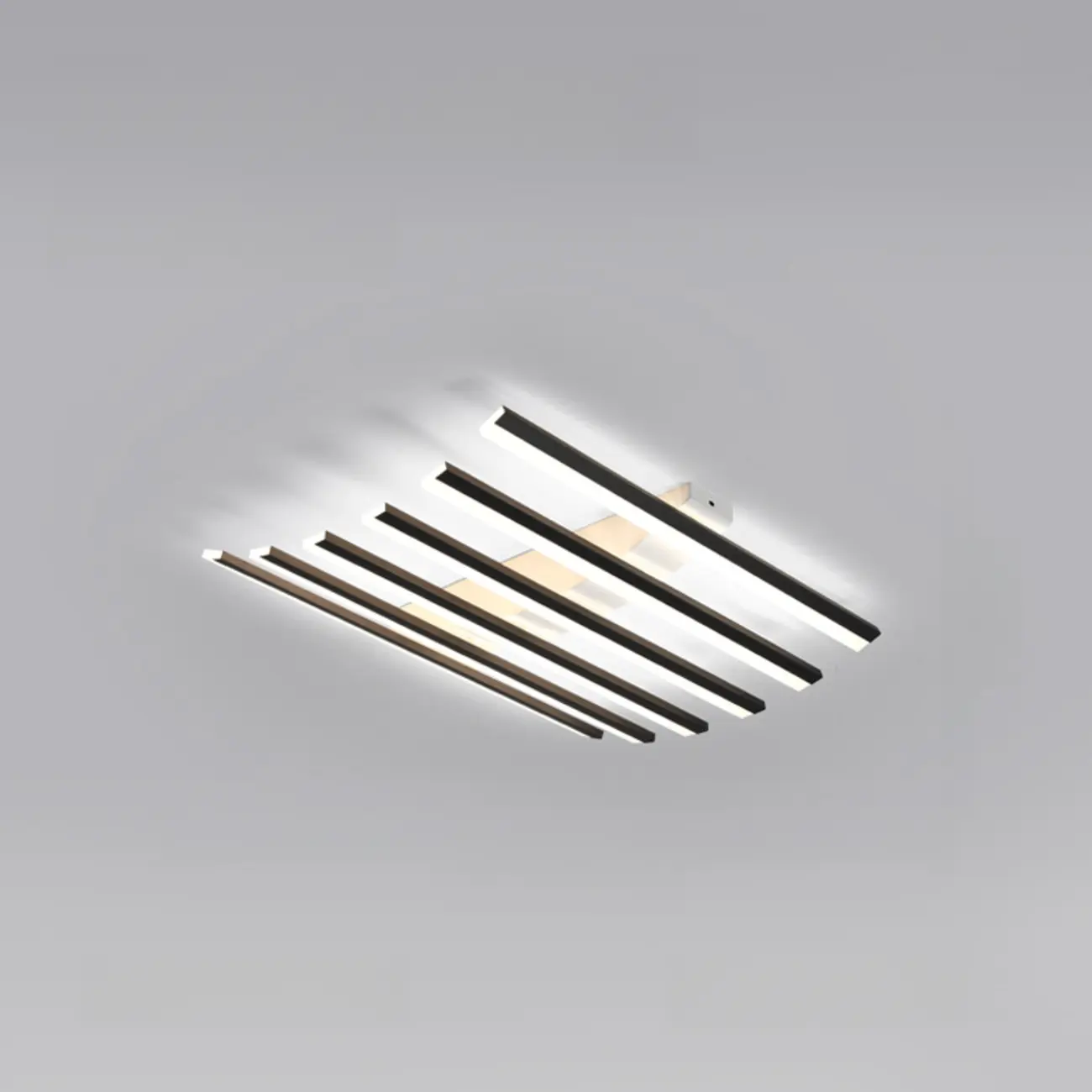 Geometric LED Semi Flush Ceiling Light with Acrylic Shade