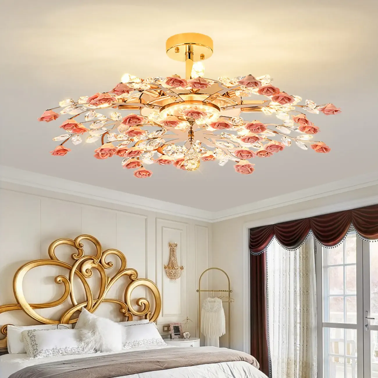 Modern Flower LED Flush Mount Ceiling Light for Bedroom