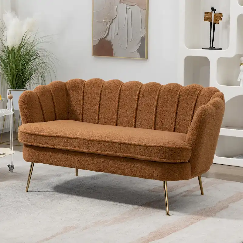 59W Mid-century Modern Tufted Loveseat Upholstered Sofa