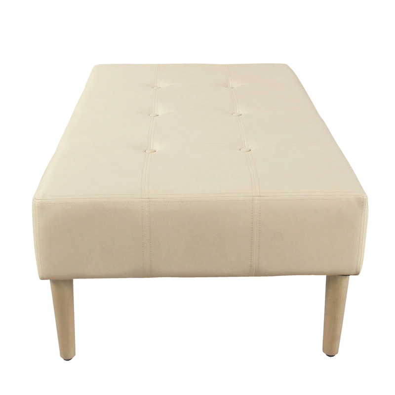 HomePop Tufted Coffee Table Ottoman - Full Leather