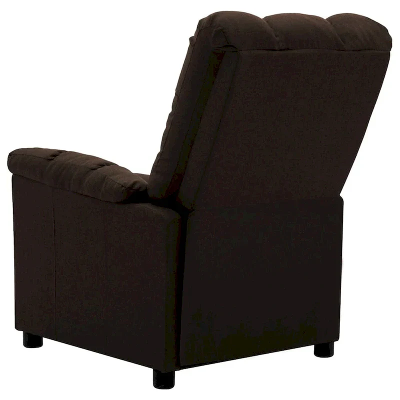 vidaXL Massage Recliner Dark Brown Fabric - 29.1 x 39 x 40.2