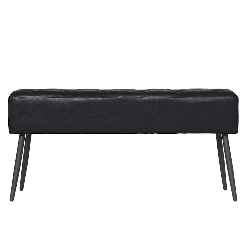 Maypex Faux Leather Upholstered Bench with Tufted Seat