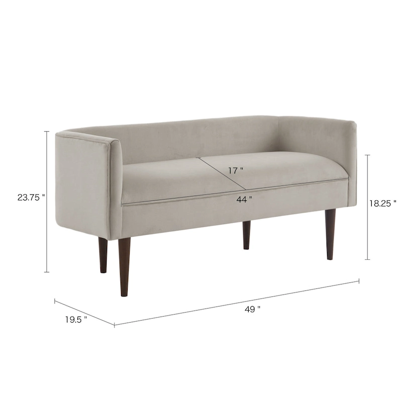Madison Park Lovisa Cream Accent Bench