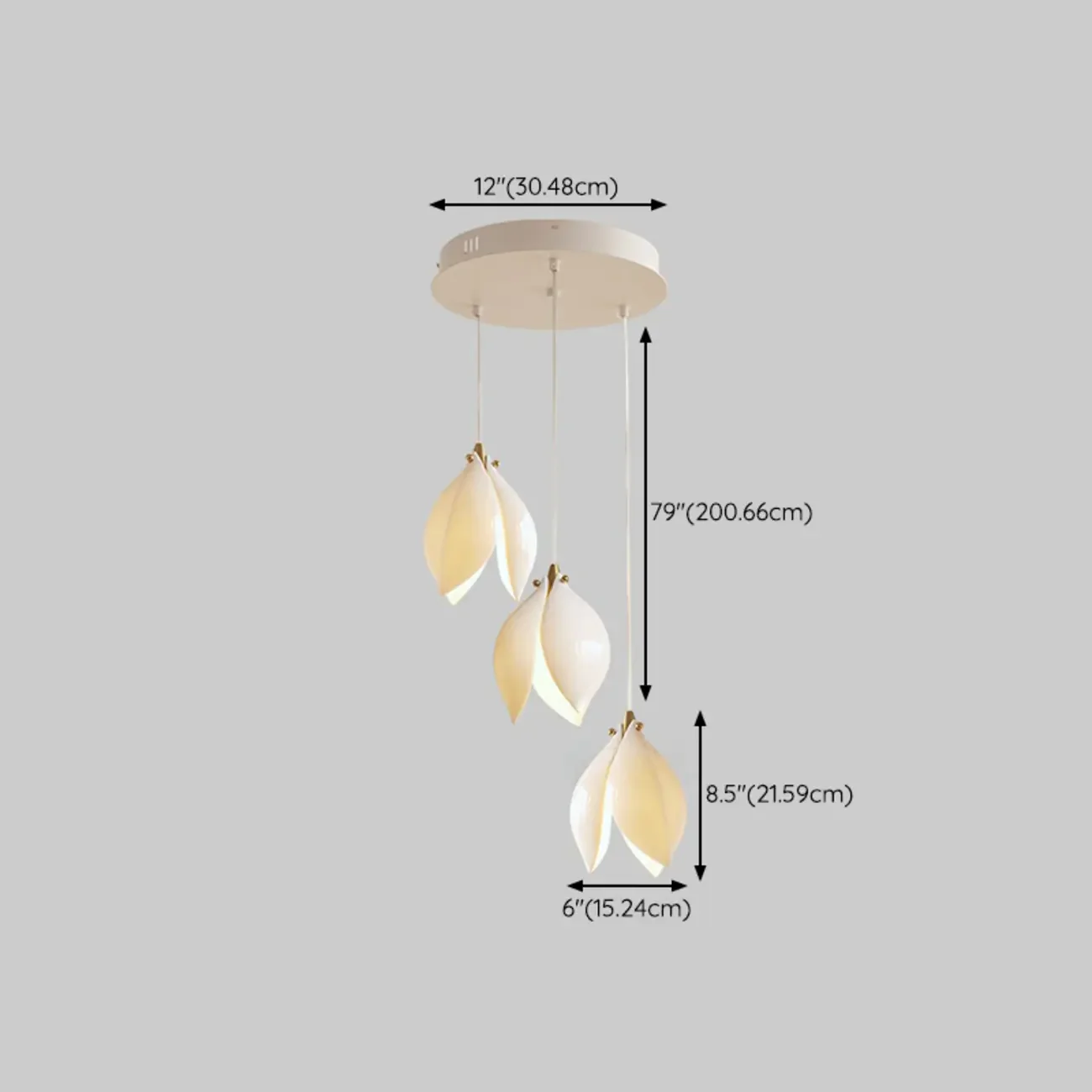 Elegant Ceramic Bud Shape LED Pendant Lamp