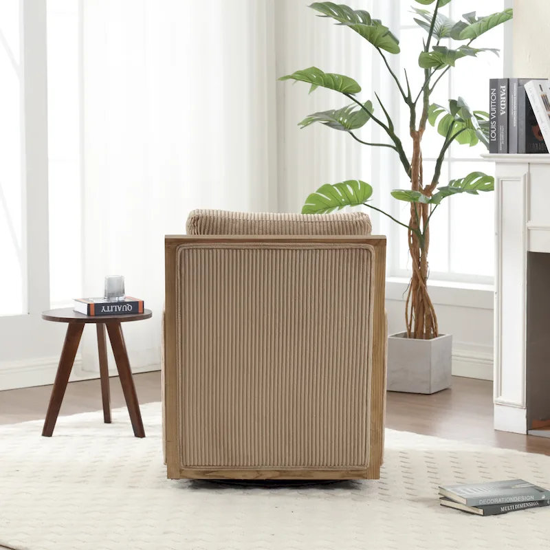 Camel Modern 26.8  Swivel Barrel Chair