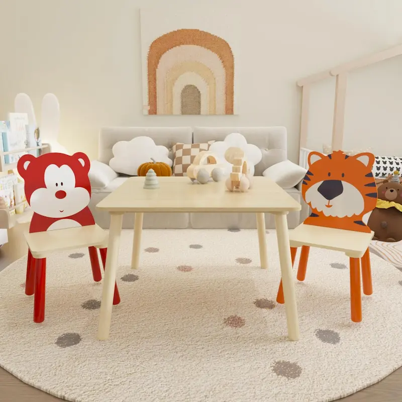 3 Pieces Toddler Table and Chair Set