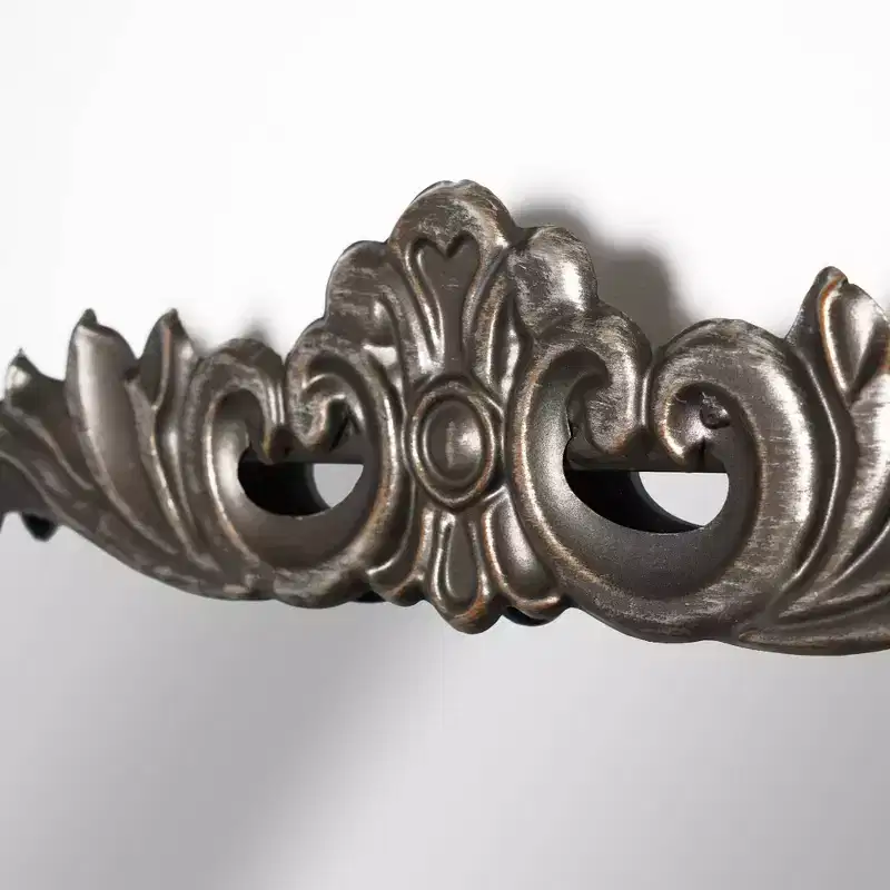 Head West 29" x 37" Ornate Metal Accent Wall Mirror Antique Bronze: Rectangular, No Assembly, Includes Mount Hardware