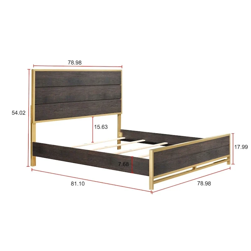 3-Piece Dark Brown Rustic-Style Panel Bedroom Furniture Set