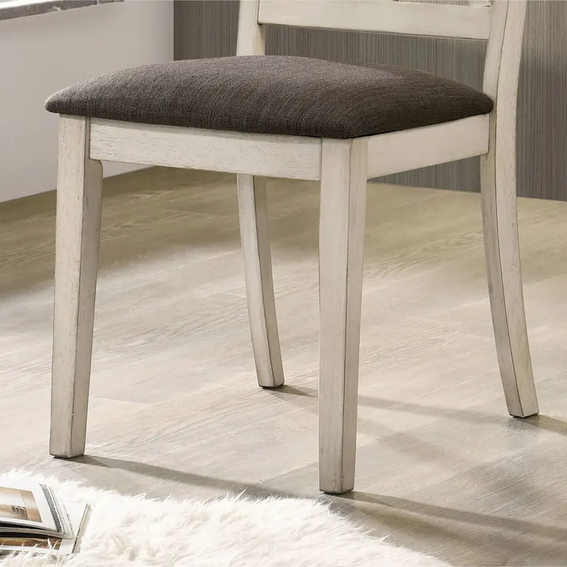 Joyfair Farmhouse White Wood Dining Chairs (Set of 2) by Furniture of America