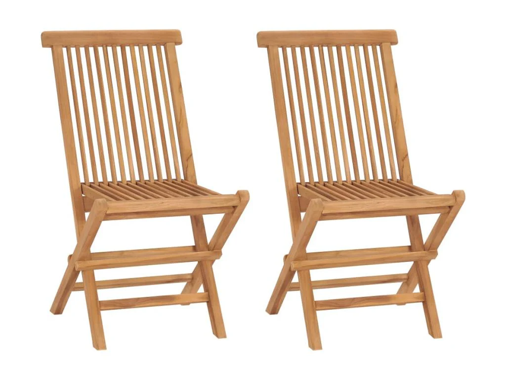 Chaises Pliables Jardin - Marron (solide)