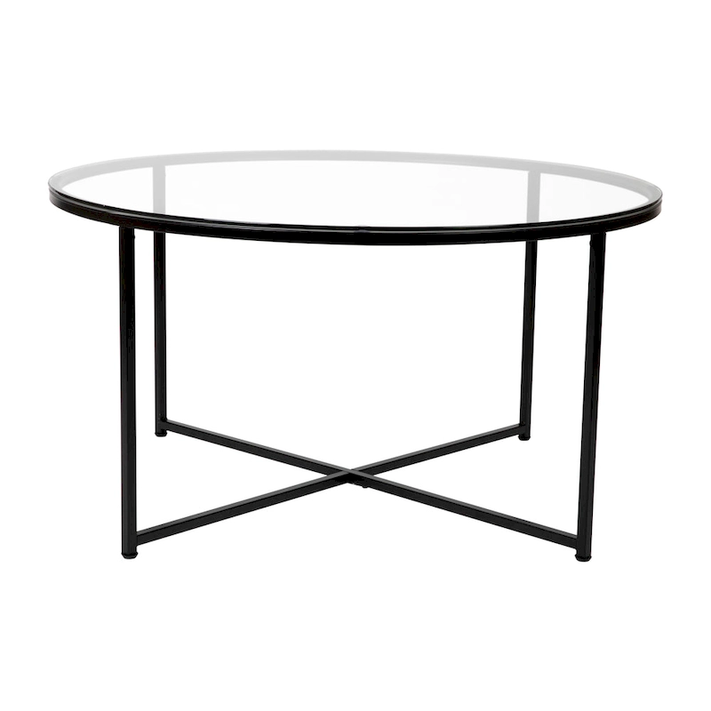 Sonoma Oak Wood Grain Finish Nesting Tables with Metal Cantilever Base