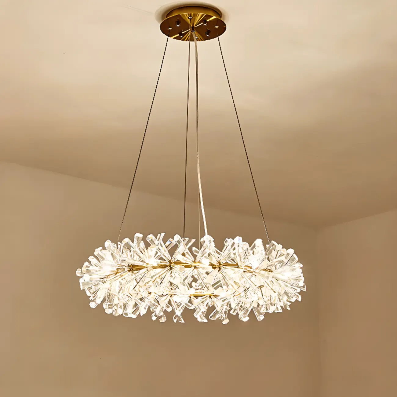Modern Gold Crystal Garland Ambient Chandeliers