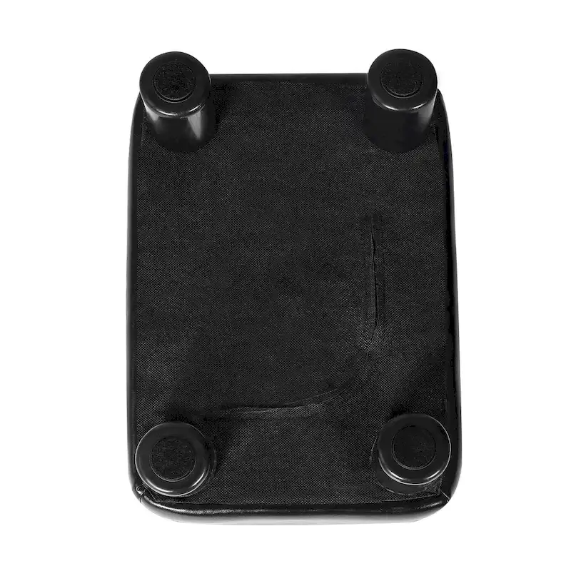 Adeco Small Rectangle Footstool PU Leather Ottoman Footrest Modern