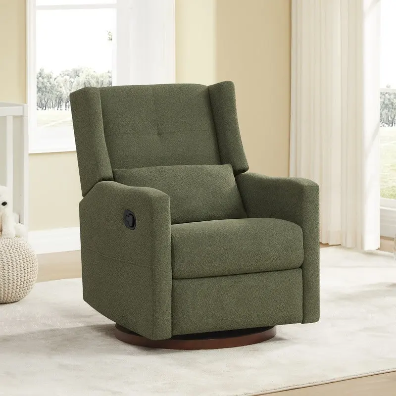Lincoln Manual Swivel Glider Recliner with Lumbar Pillow