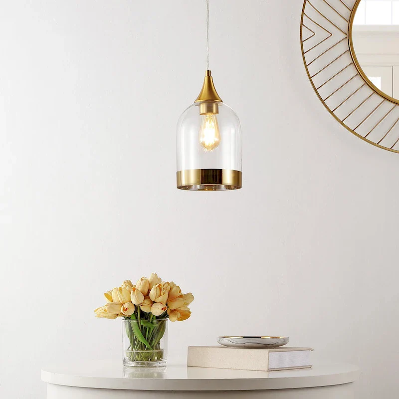 SAFAVIEH Lighting Anouschka 6.7-inch Pendant - 10  W x 10  D x 12  H - Gold - 10Wx10Dx12H