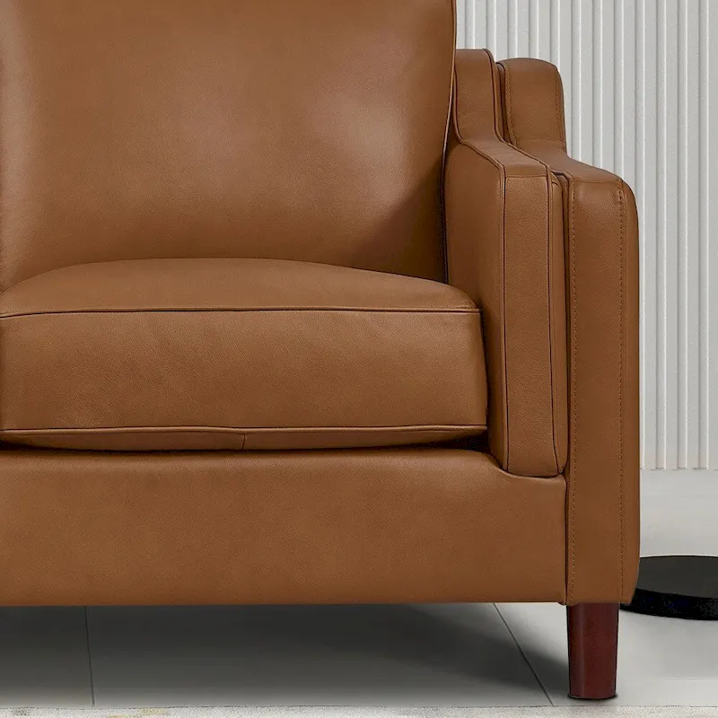 Hydeline Bella Top Grain Leather L Shape Sectional Sofa