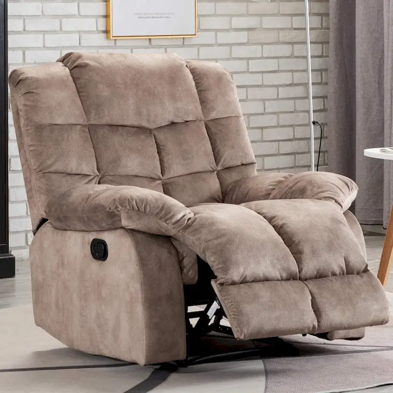 Manual Reclining Fabric Recliner and Single Sofa