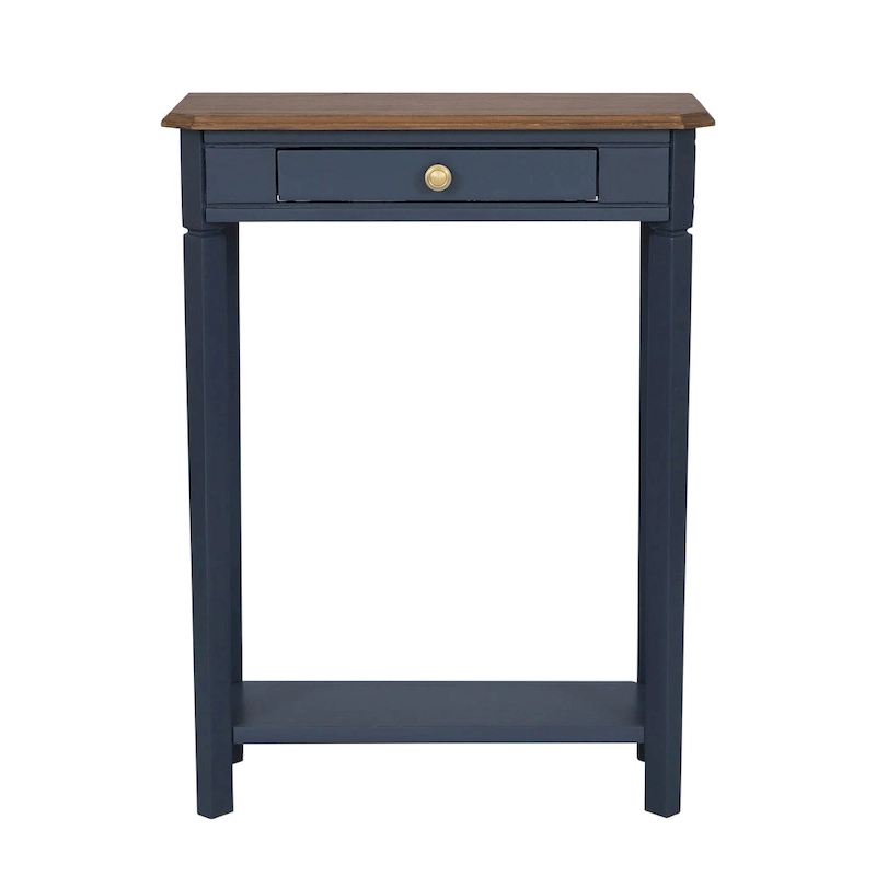 Marnie Two-tone 1-drawer Solid Wood Console Accent Table with Shelf by East at Main