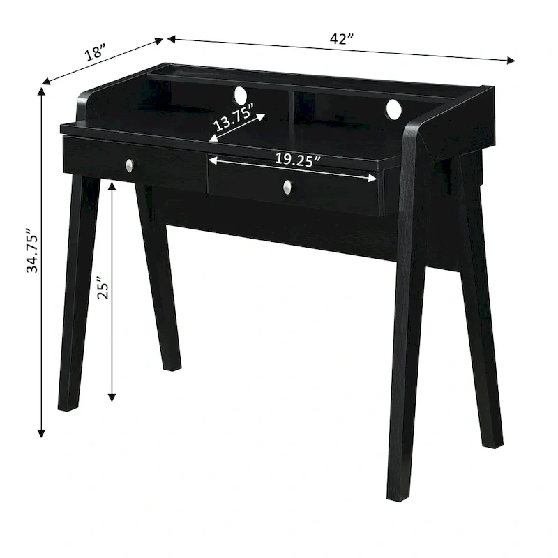 Deluxe 2 Drawer Desk with Shelf