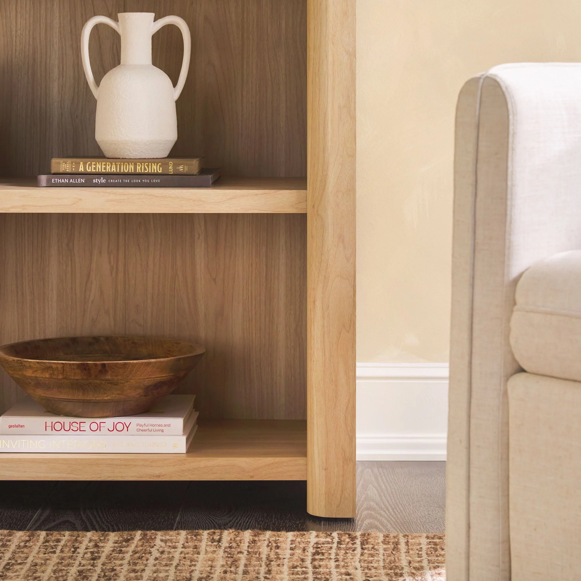 Amira Modern Wood Open Bookshelf