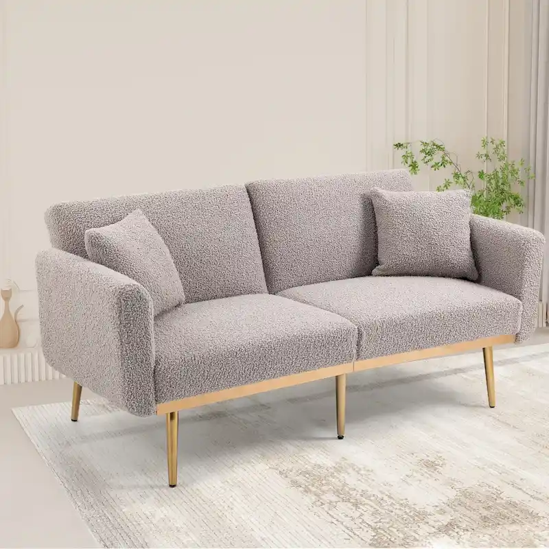 Linen Modular Sofa Section Armless Accent Chair