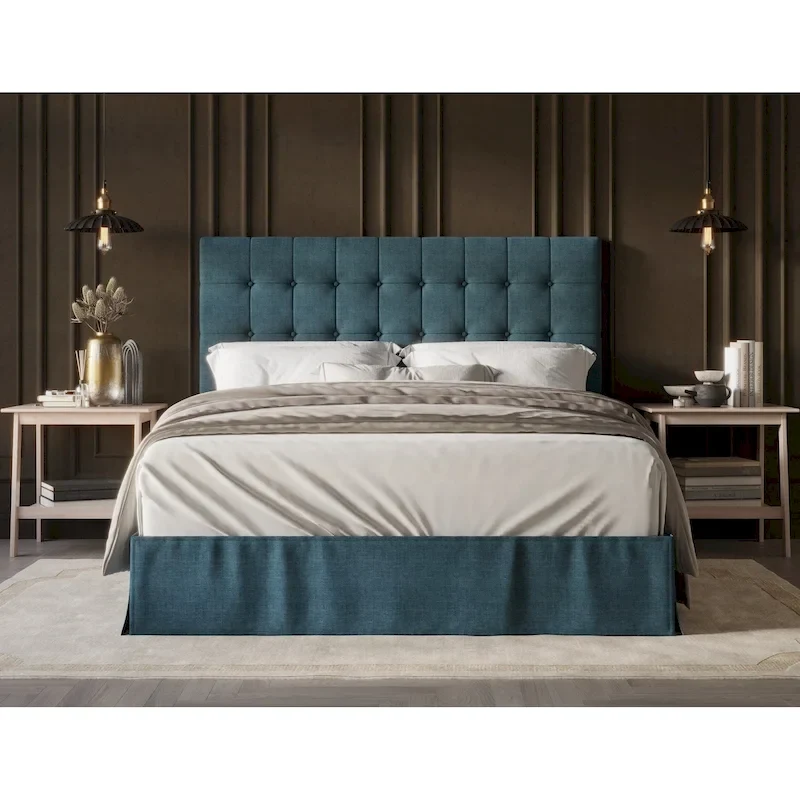 Larry Tufted Upholstered Panel Bed