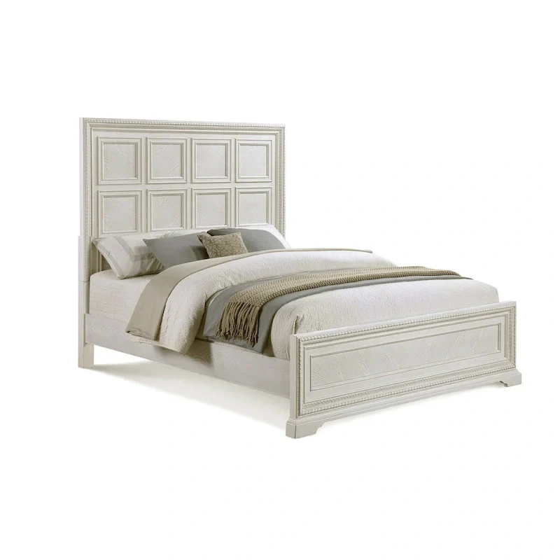 Oliver 5 Piece Cream Panel Bedroom Set