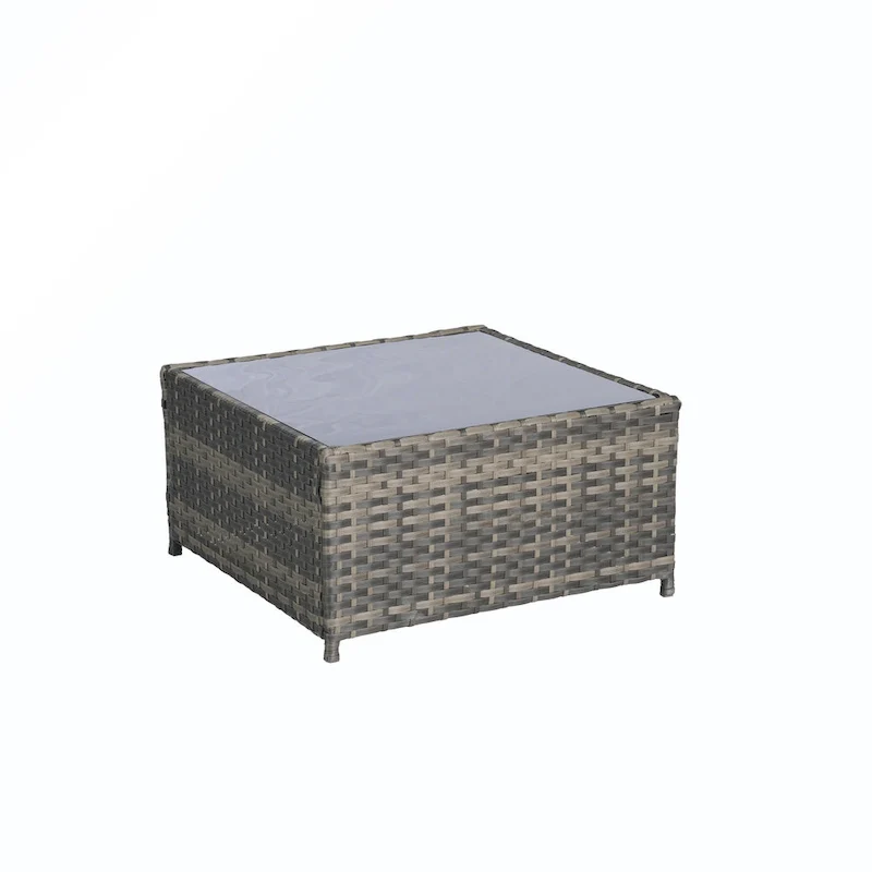 6PCS Rattan Convrtsation Set With Glass Table